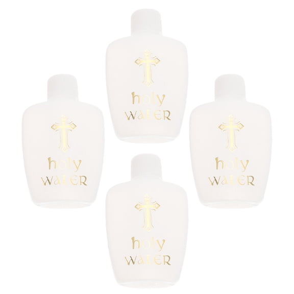 4 Pieces Holy Water Bottle Logo Baptismal Blessed