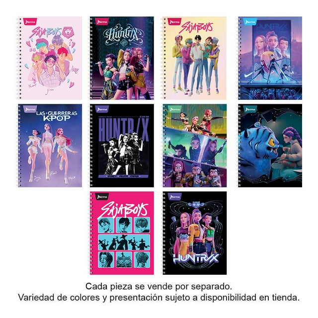 Cuaderno Americano Norma K-Pop Demon Hunters Cuadro Chico 100H Varios Modelos 1 pieza