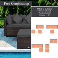 thumbnail image 6 of Boyel Living 4 Pieces Patio Rattan Furniture Set Cushioned Ottoman Sofa Chair Set for Garden Patio, Gray, 6 of 9