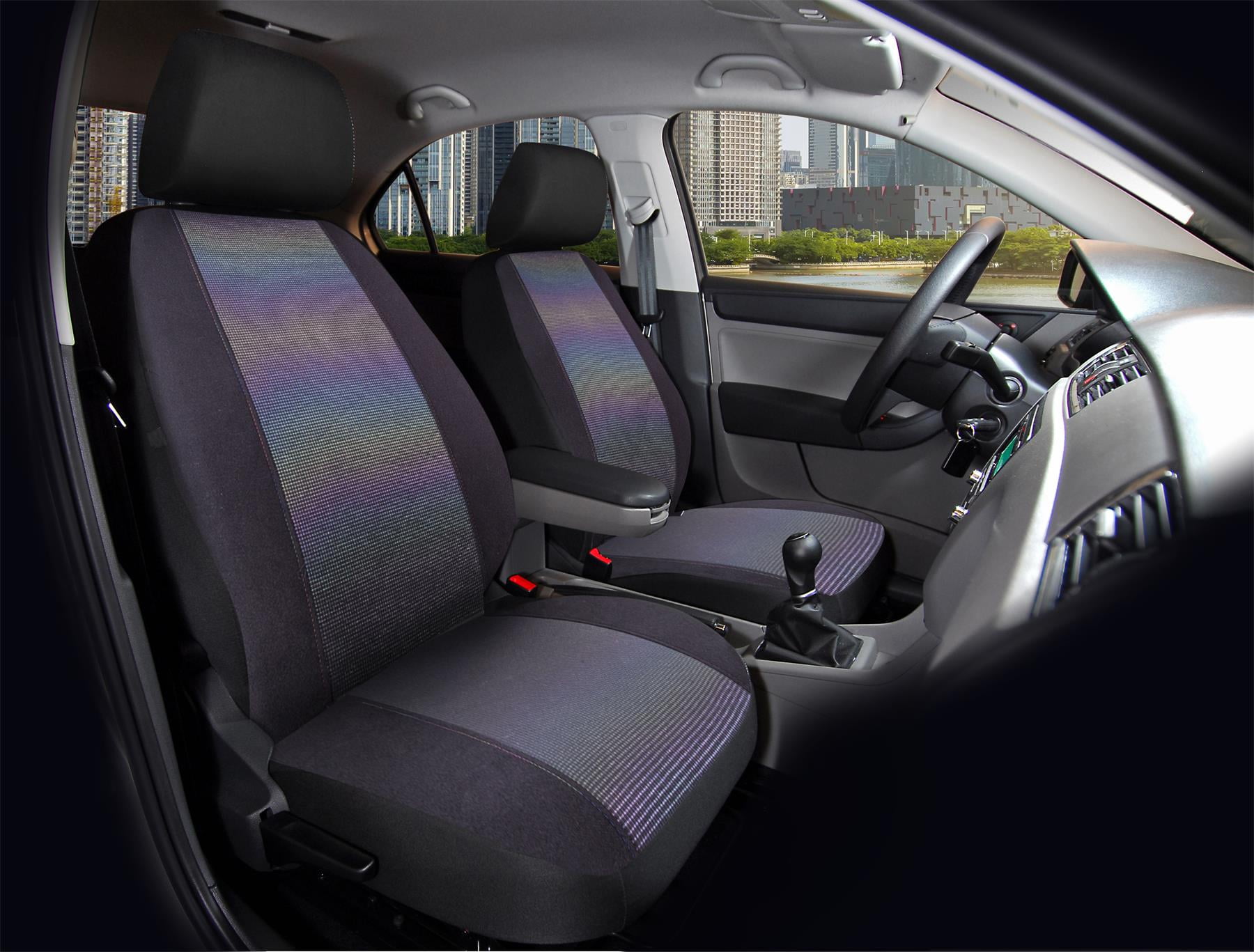 Auto Drive 5 Piece Seat Cover Kit Metallic Rainbow Polyester Colorful, Universal Fit, 1903SC76