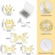 thumbnail image 4 of 148 Piezas Accesorios para Ramo de Flores Nupciales - 36 Mariposas Doradas 12 Coronas Ramilletes de Ramo 100 Alfileres de Diamantes, 4 of 5