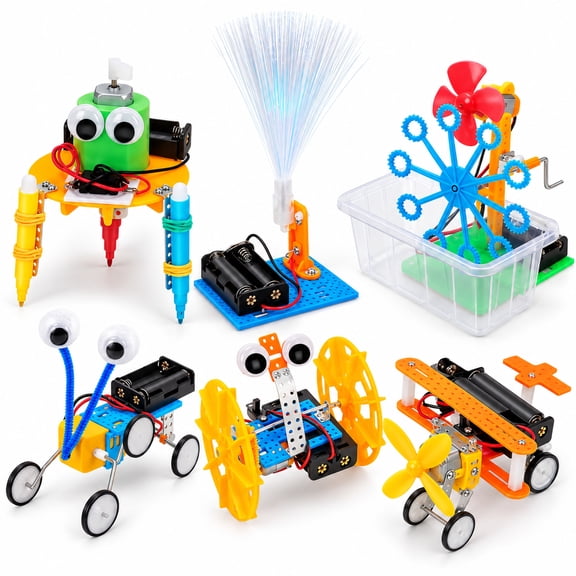 Rirool 6-in-1 STEM Robotics Kit for Kids Ages 6-12, DIY Science Building Toys