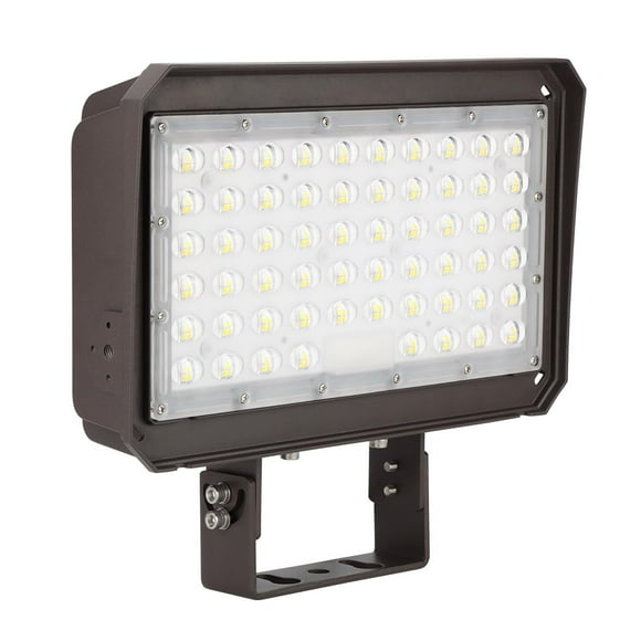 kadision 150W LED Flood Light with Dusk-to-Dawn Photocell, 150W/100W/75W Adjustable 130lm/W 5000K Daylight 100-277V IP65 Waterproof, Trunni