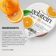 Gelatein Orange: 20 grams of protein. Sugar free. Ideal for clear liquid diets, swallowing difficulties, bariatric, dialysis and oncology. Great pre or post-workout snack. (12 pack)