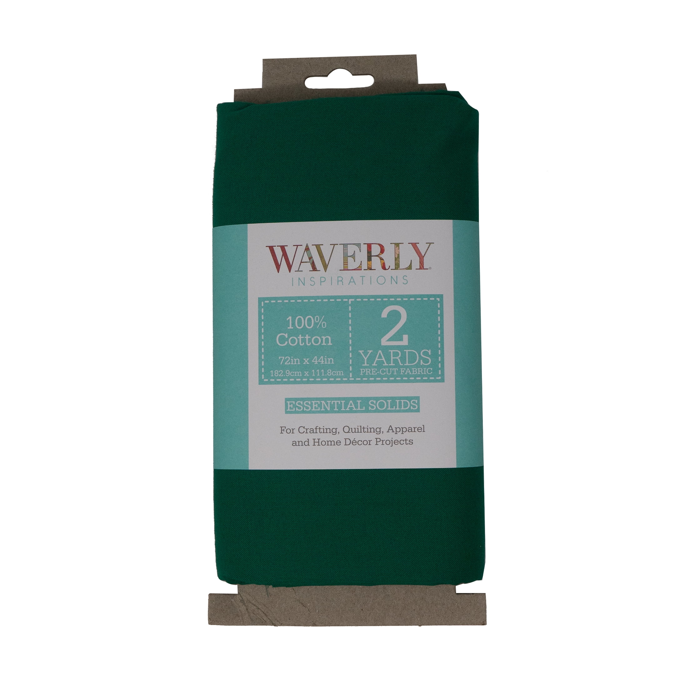 (2 pack) Waverly Inspirations 2 Yard Cut 100% Cotton Solids Fabric, Malachite, 44" Wide for Quilting & Sewing