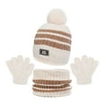 thumbnail image 2 of Miqool 3 PCS Baby Winter Hat Scarf Gloves Set Kids Knitted Cap Neck Warmer Mitten for Boys Girls 2-5 Years, 2 of 9