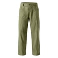 thumbnail image 5 of LONKITO Mens Pants with Pockets Relaxed Fit Cotton Bland Trousers Lightweight Casual Summer Beach Pants, 5 of 8