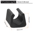 thumbnail image 2 of 25Pack Rectangle Shaped Chair Leg Tip 14mm Plastic Furniture Feet Black, 2 of 6