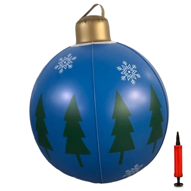 Wosthever Bolas inflables de Navidad de 24 pulgadas, decoraciones para exteriores, decoraciones navideñas para patio, adorno inflable para jardín Kits de decoración para fiestas No.6 Wosthever HA042543-05