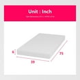 thumbnail image 6 of Twin Size Mattress,6 Inch Base Foam Mattress in a Box,Medium-Firm,Pressure Relief&Temperature Regulation,CertiPUR-US Certified,White, 6 of 7