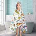 thumbnail image 6 of Colorful Dinosaurs Realistic Pattern Hooded Bath Towel，60"x35" for Ages 3 To 12 Kids, Quick Dry Lightweight Soft Microfiber Hood Beach Towel Cover Up for Kids, 6 of 7