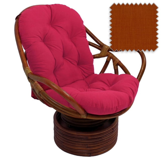 Cojín giratorio Papasan Rocker DCG Stores Cinnamon de Rattan