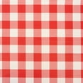 thumbnail image 3 of Waverly Inspirations Rectangular Elastic Fitted Table Cover Waterproof Vinyl Tablecloth With Flannel Backing, 6Ft Table, 72" x 30", Gingham Red, 1 PK, 3 of 5