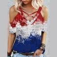 thumbnail image 1 of Fiudx Ofertas Flash Artículos En Oferta Blusa Estampada a La Moda con Cuello En V y Manga Corta para Mujer, 1 of 4