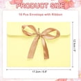 thumbnail image 2 of Envelope with Knot 6.8" x 5", 10Pcs Greeting Card Invitation Envelope with Ribbon for Invitations and Greeting Cards Gift Christmas Birthday Party, Yellow, 2 of 7