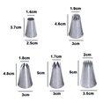 thumbnail image 2 of French Star Pastry Tube, Stainless Steel Cake Piping Tips For Easy Clean, Open Star Piping Nozzle With Wide Application In Decorating, 2 of 5