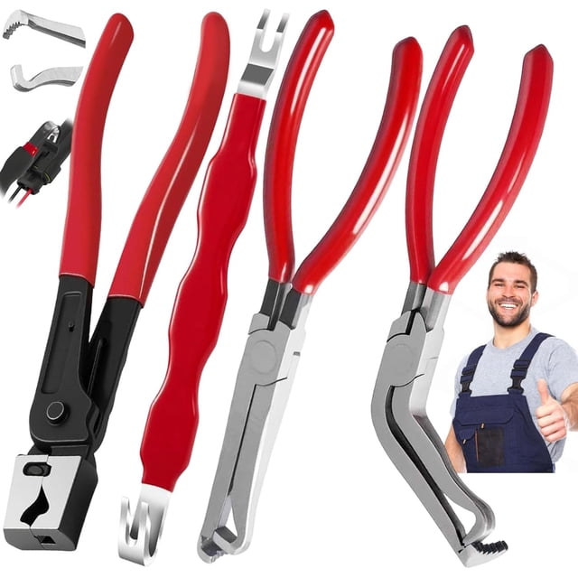 Electrical Disconnect Pliers, 8" Automotive Connector Separator Tool, Professional Repair Kit for Push Tab Style Plugs
