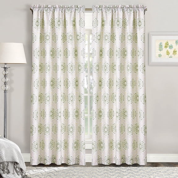 Home Soft Things Bloom Medallion Curtain Set - 2 Panels - 60"x84"