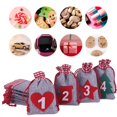 thumbnail image 4 of Bolsas de calendario de adviento de Navidad, tela de fieltro, bolsas de regalo de calendario de Adviento, adornos de Navidad DIY con Clips, bolsa de dulces, 24 días, 4 of 4