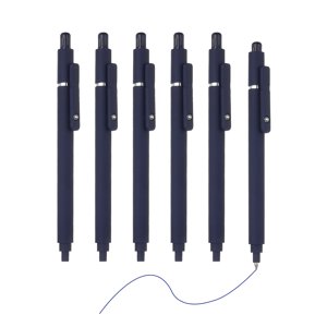 Uxcell 6 Pack Stylos rétractables 0.5mm Stylos d'encre de gel bleu rétractables stylo à bille point fin écriture lisse mignon pour les fournitures de bureau maison Journaling