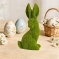 thumbnail image 6 of Yhmxh Easter Bunny Decorations, Resin Moss Bunny Figurines Green Faux Flocked Rabbit for Easter Decor Small Decorative Rabbit Statues for Easter Party Favors Gifts, Spring Tabletop Centerpiece, 6 of 7