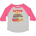 thumbnail image 3 of Inktastic Golden Retriever Loved by a Boys or Girls Toddler T-Shirt, 3 of 5