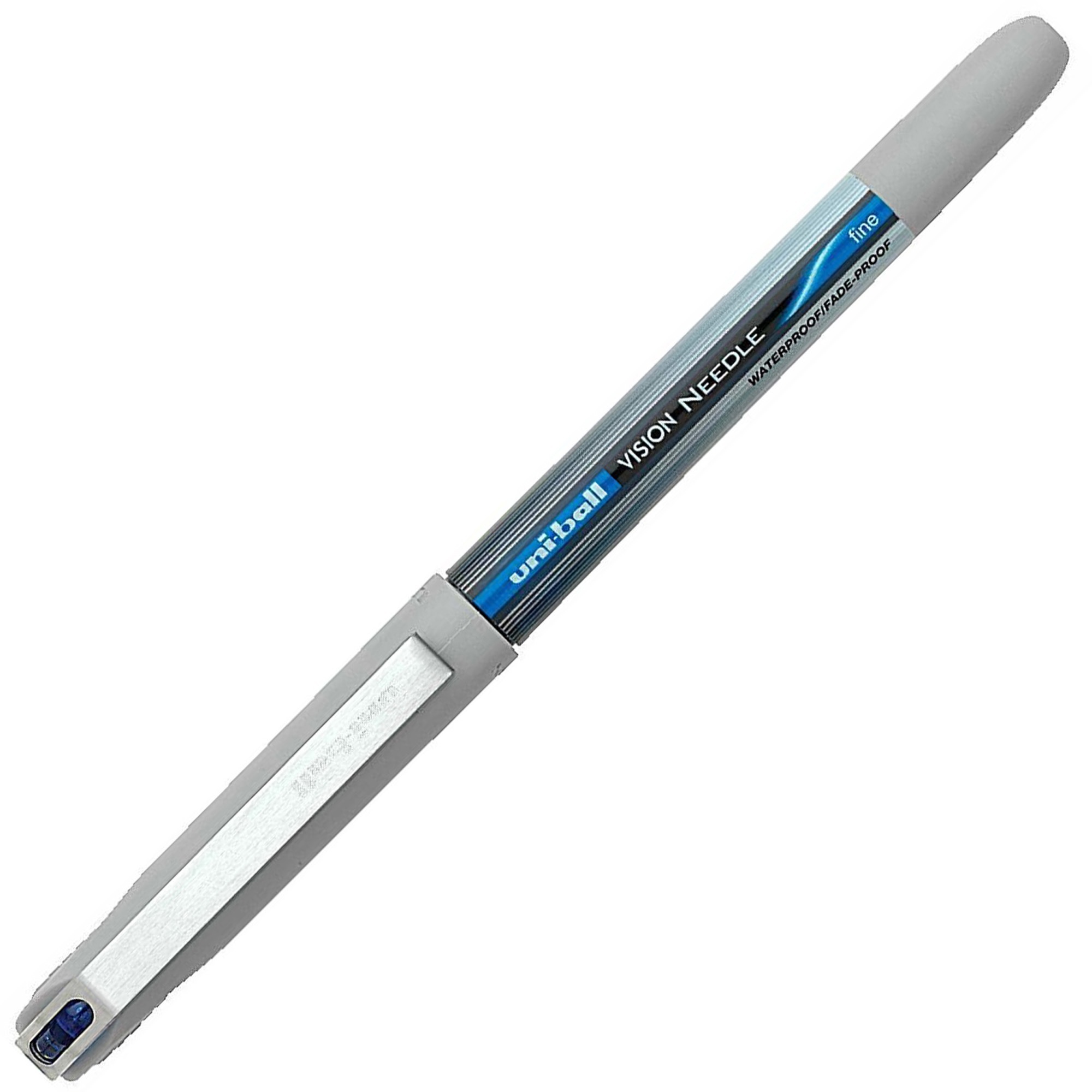 Uniball Vision Needle Rollerball Pens, Fine Point (0.7 mm), Blue, 12 Count