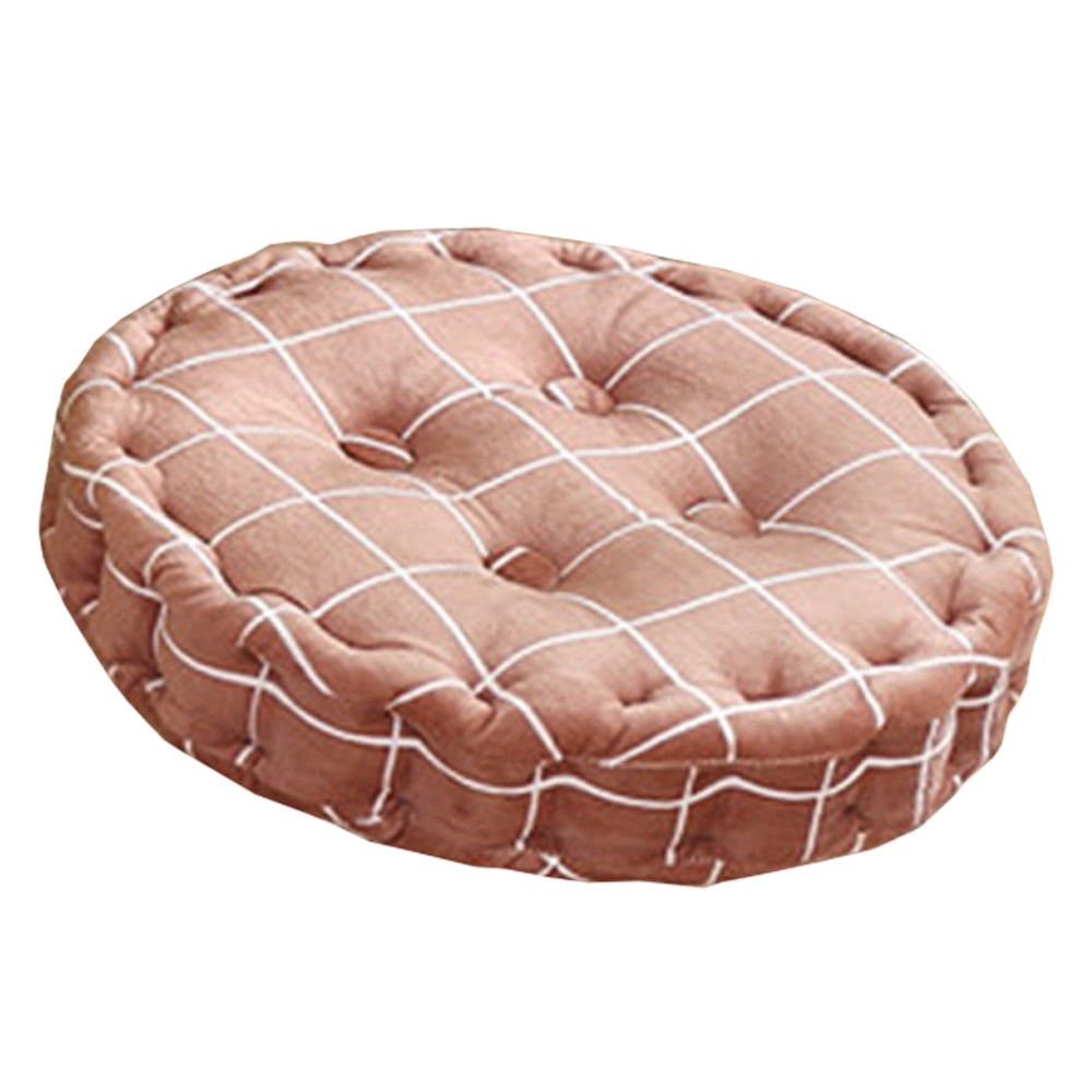 Desk Chair Pad Round Cotton Linen Chair Cushion Tatami Mat Pillow Seat