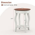 thumbnail image 3 of Gymax 2-Tier Side Table w/ Storage Wooden Nightstand & Shelf & Solid Rubber Wood Legs, 3 of 8