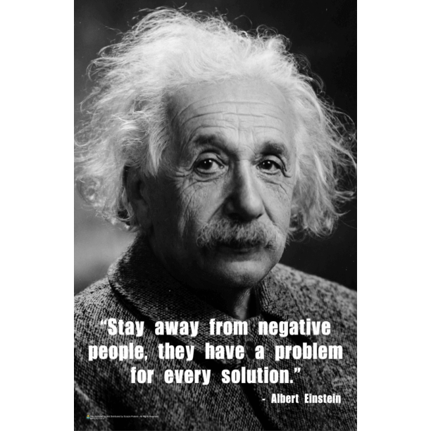 Einstein Stay Away From Negative People Mini Poster 11x17 Walmart Com