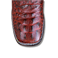thumbnail image 3 of GadwallAR Men's Exotic Pattern Western Cowboy Square Toe Boots in Leather-Alex Series Pull-on in Caiman & Python Styling bota de vaquero para hombre Tall Neck Wine 12.5 Medium, 3 of 5