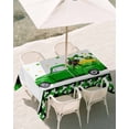 thumbnail image 3 of 60x84 Inch Outdoor Tablecloth with Umbrella Hole Zipper Rectangle St. Patrick's Day Rectangular Tablecloths Outside Waterproof Spring Lucky Dogs Green Grass Truck Plaid Patio Table Cover for Picnic, 3 of 8