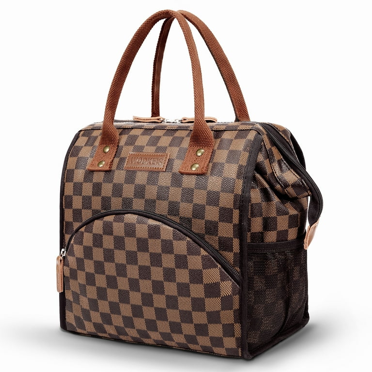 Checkered Lunch Bag Large Lunch Tote Insulated Thermal Lunch Box for Women  Men Kids Adults 