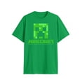 thumbnail image 4 of Minecraft, Mens Apparel Graphic T-Shirt, Sizes S-3XL, Creeper Block Face (Men's Big & Tall), 4 of 6