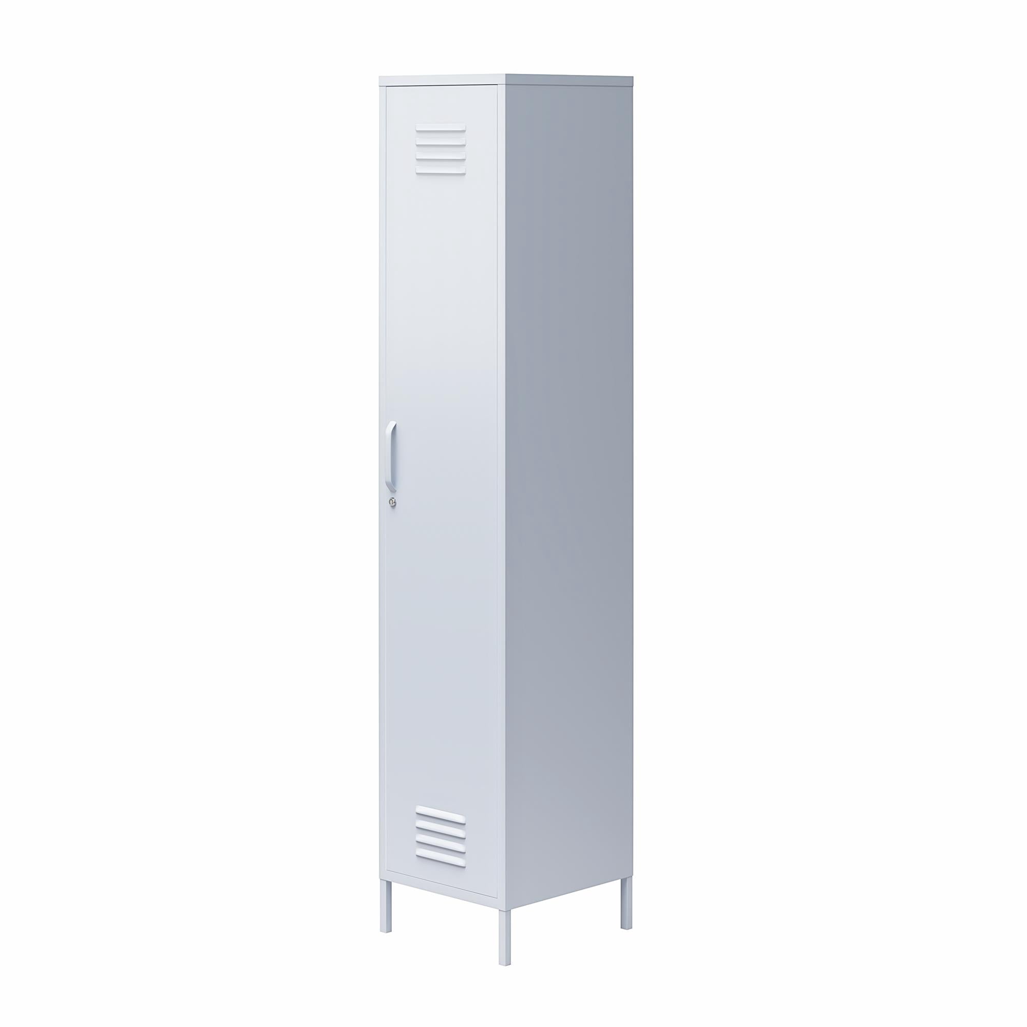 Novogratz Cache 1-Door Tall Single Metal Locker Style Storage Cabinet, Powder Blue