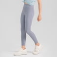 thumbnail image 2 of Gubotare Pants for Girls Girls Athletic Leggings High Waist Tights Kids Workout Yoga Pants for Running Dance Size 7-8 (Light Purple,7-8 Years), 2 of 5