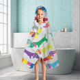 thumbnail image 6 of Colorful Funny Dachshund Hooded Bath Towel，50"x30" for Ages 3 To 12 Kids, Quick Dry Lightweight Soft Microfiber Hood Beach Towel Cover Up for Kids, 6 of 7