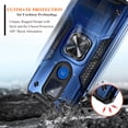 thumbnail image 4 of Nagebee Case for Motorola Moto G Play 2021 with Tempered Glass Screen Protector (Full Coverage), Full-Body Protective [Military-Grade], Magnetic Car Mount Ring Holder, Heavy-Duty Durable Case (Blue), 4 of 7
