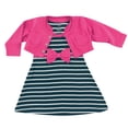 thumbnail image 1 of Hudson Baby - Conjunto De Vestido Y Cárdigan De Algodón Para Niña, Color Azul Marino, 6-9 Meses, 1 of 2