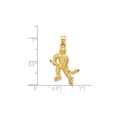 thumbnail image 3 of 14K Yellow Gold Hockey Player with Stick & Puck Charm Pendant Necklace with Chain for Men, 3 of 5