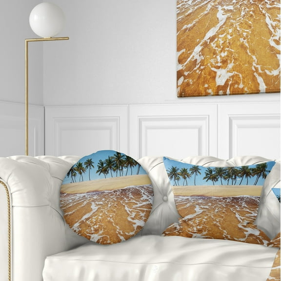 Designart 12" x 20" Multi-color Polyester Throw Pillow