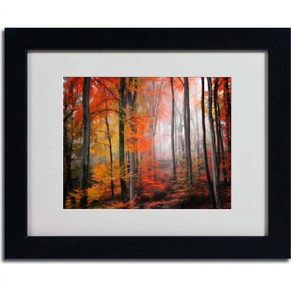 Trademark Fine Art "Wildly Red" Canvas Art by Philippe Sainte-Laudy, Black Frame