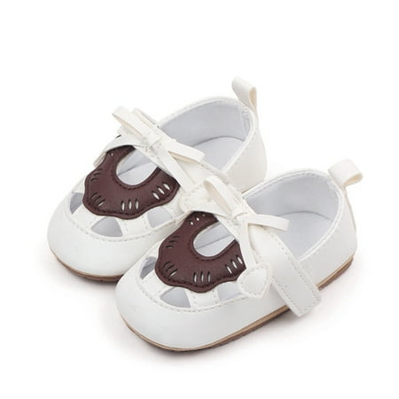 

Baby Girls Mary Jane Flats Non-Slip Heart Bowknot Princess Dress Shoes