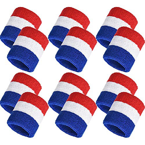 Running Basketball Working Out Gym Good for Tennis Bememo 12 Pack Sweatbands Sports Wristband Cotton Sweat Band for Men and Women 