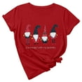 thumbnail image 2 of jsaierl Christmas Shirts Women Short Sleeve Gnome Graphic Tops Round Neck Shirt Bleached Plus Size Tees Blouse Top Christmas Gifts for Teen Girls, 2 of 8