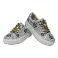 thumbnail image 2 of Women's Cuce White New Orleans Saints Crystal Team Logo Sneakers, 2 of 3