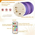 thumbnail image 4 of Flameless Candles Lights, Pack of two LED Lights, Dimmable LED Pillar Candles Battery Operated, Flames Remote Control Purple Mist, 4 of 7