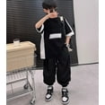 thumbnail image 6 of Huanglei Cargo Pants For Boys Casual High Waisted Drawstring Loose Fit Pockets Kid Cargo Sweatpants Streetwear, 6 of 7