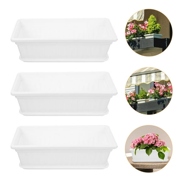 CIMAXIC 3Jgo Maceteros De Plástico Para Plantas Con Uso Interior Y Exterior