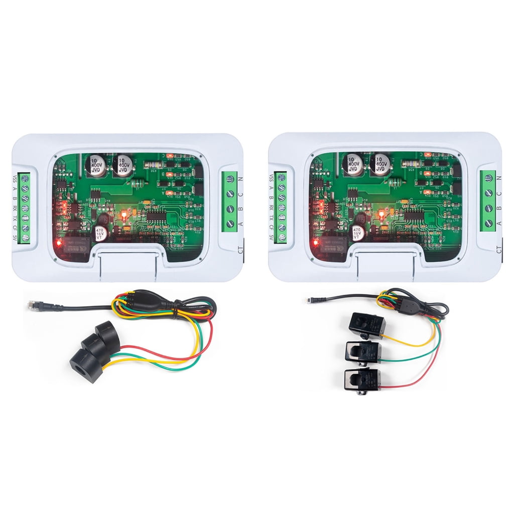 Three Phase Energy Meter Module DIN Rail 100A 220/380V RS485 Modbus Power Monitor for KWh Frequency Energy Meter